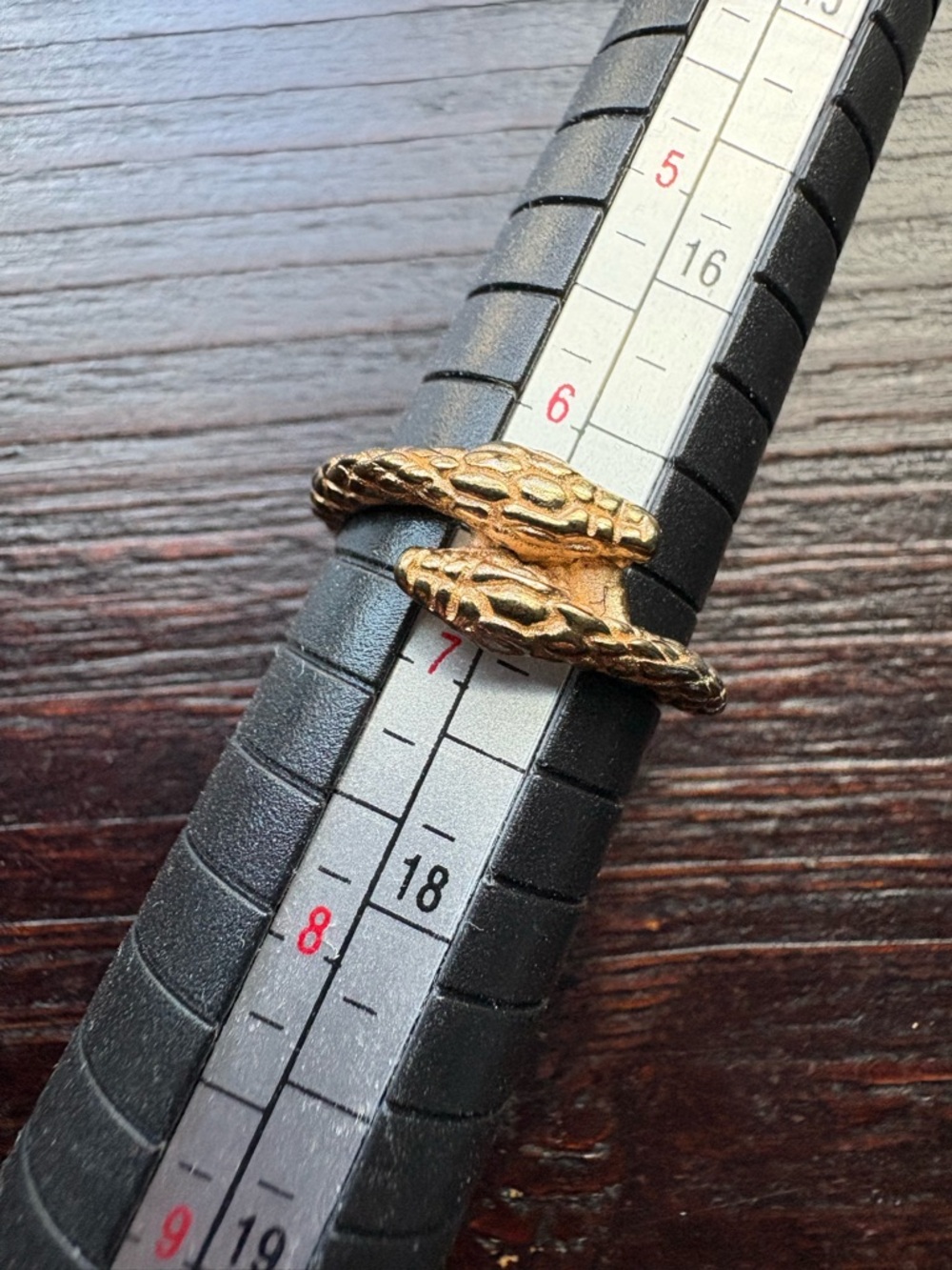 Gold Tone Snake Wrap Ring